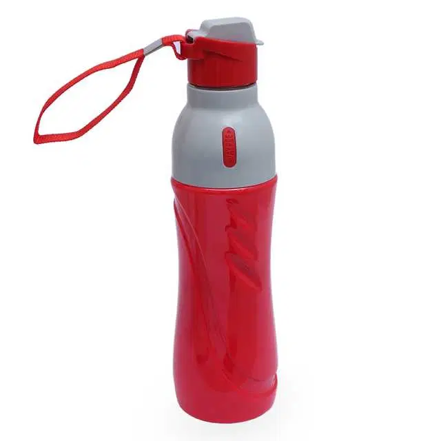 Insulated Plastic Sport Water Bottle, Red, 650 ml, J-135
