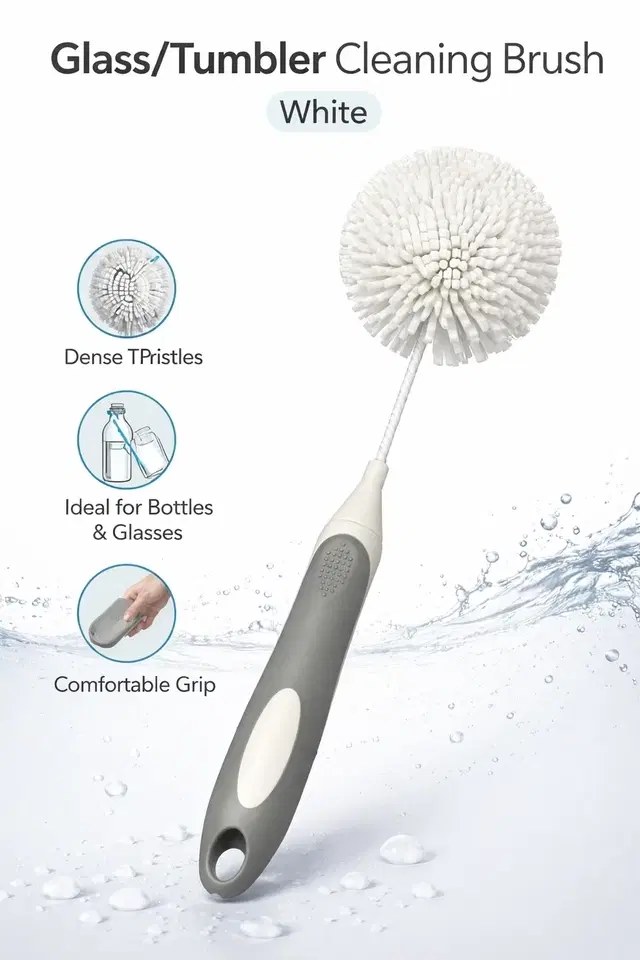 Glass/Tumbler Cleaning Brush White