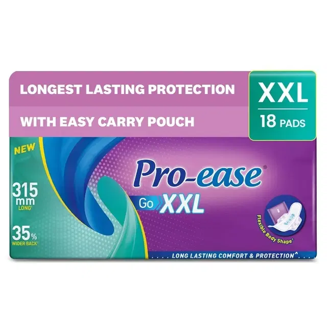 Pro-Ease Go Sanitary Pad XXL 18 Pcs