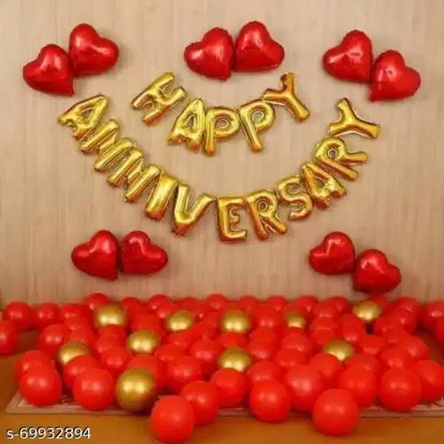 Anniversary Party Decoration Kit, Multicolor, Set of 56