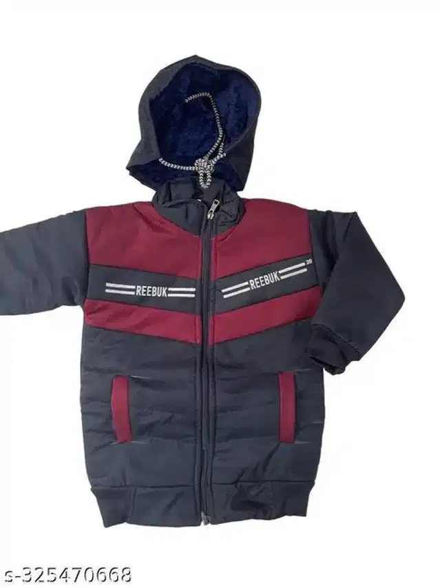 Linen Jacket for Boys (Red & Navy Blue, 2-3 Years)