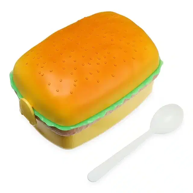 Burger Shaped Lunch Box for Kids, Multicolor