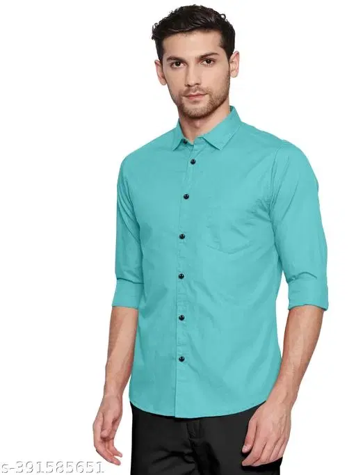 Spread Collar Kurta for Men (Green, L)