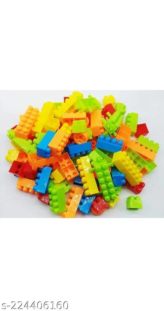 Plastic 50 Pcs Block Toys Set for Kids, Muticolor, Set of 1