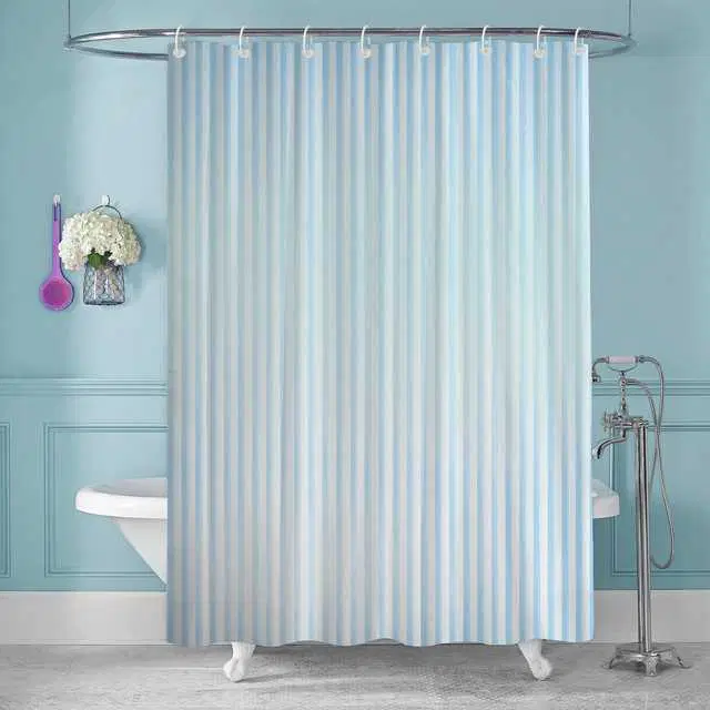 E-Retailer PVC Waterproof Shower Curtain, Blue, 84X54 Inches, SPM-1