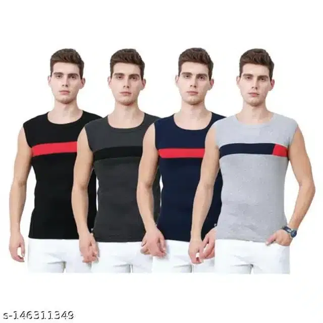 Gym Vests for Men, Pack of 4 (Multicolor, XS)
