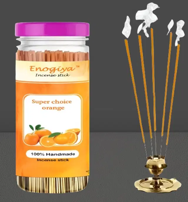 Enogiya Handmade Super Choice Orange Flavoured Incense Sticks, 400 g