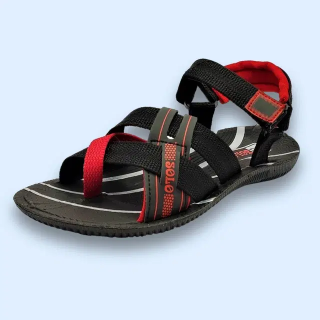 Sandals for Men (Black, 6)