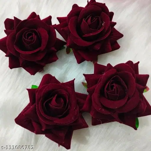 Hair Clips for Women (Maroon, Pack of 4)