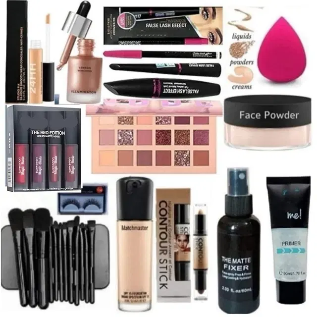 Face Makeup Combo for Women, Multicolor, Set of 1