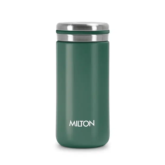 Milton Shiny 200 Thermosteel Water Bottle 190 ml, Long Hours Hot and Cold I Leak Proof Lid, ISI Certified I Vacuum Insulated I for Office, Gym, School I Blue