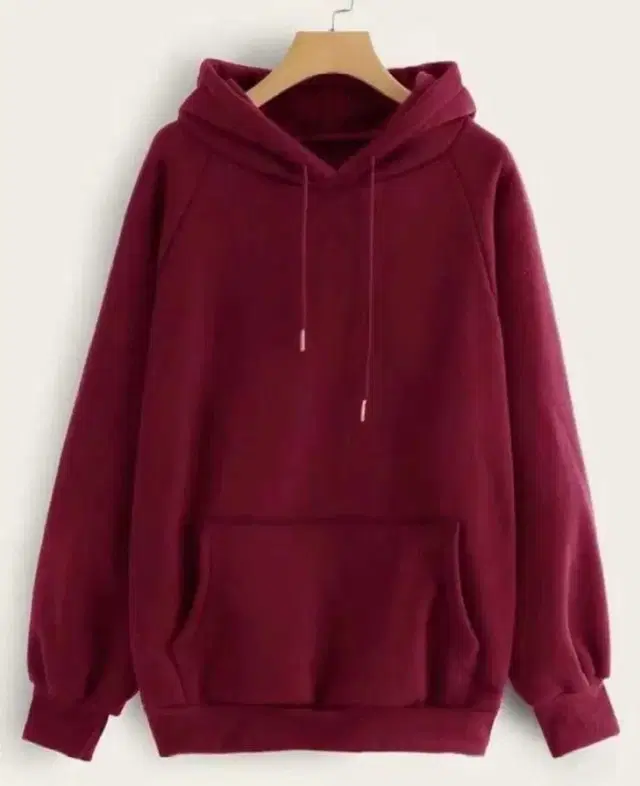 Fleece Hoodie for Women (Maroon, M)