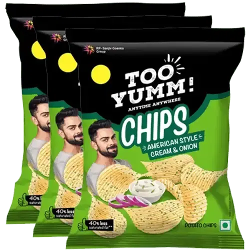 Too Yumm Chips American Style Cream & Onion 3X23 g (Set of 3)