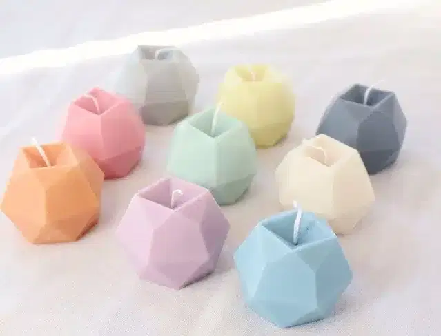 Wax Mould Designer Candles, Multicolor, Pack of 4