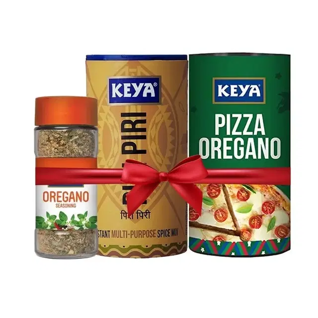 Keya International Sprinklers Combo (Italian Pizza Oregano 75 g + Oregano Seasoning 50 g + Piri Piri 80 g)