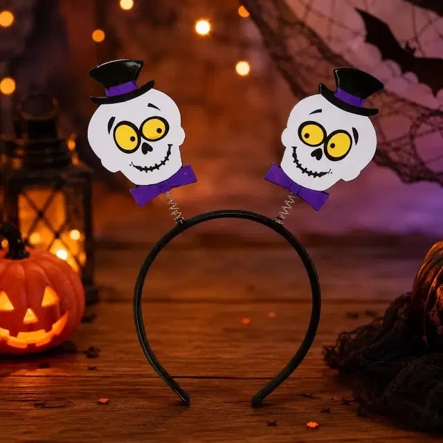 Picfest Top Hat Skull Halloween Headband
