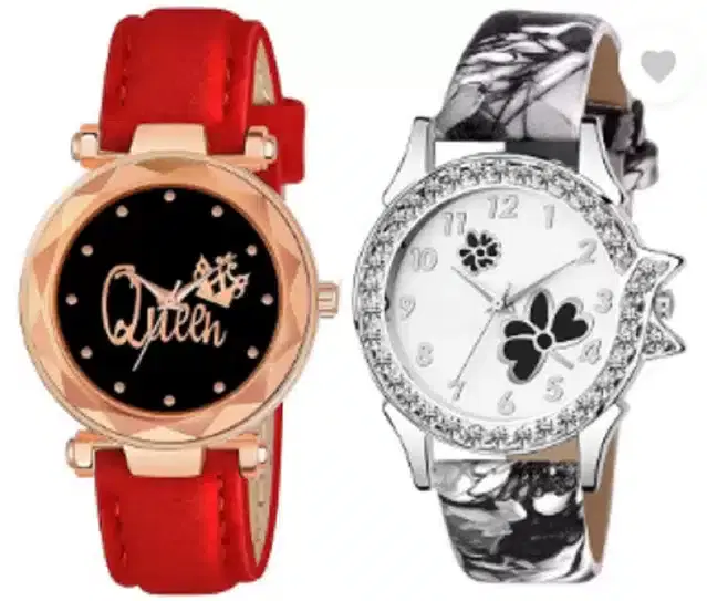 Analog Watch for Women, Pack of 2 (Multicolor)