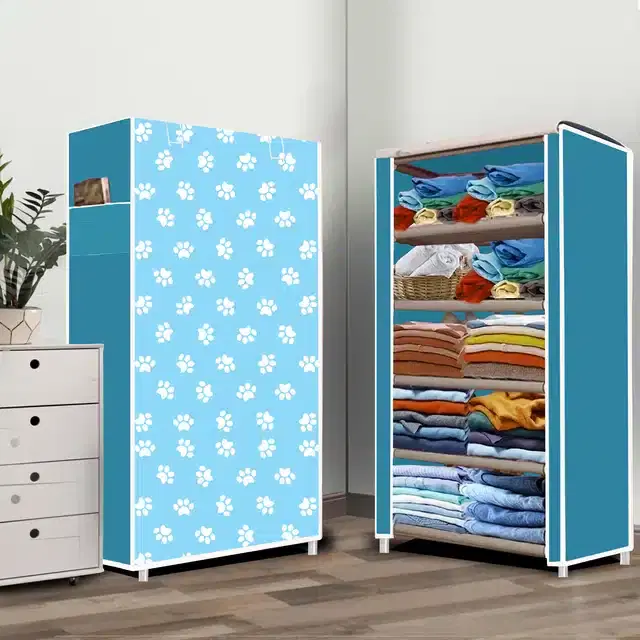 Portable Lightweight Cloth Storage Bag, Sky Blue