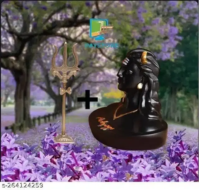 Mahadev Idol, Black, Set of 2
