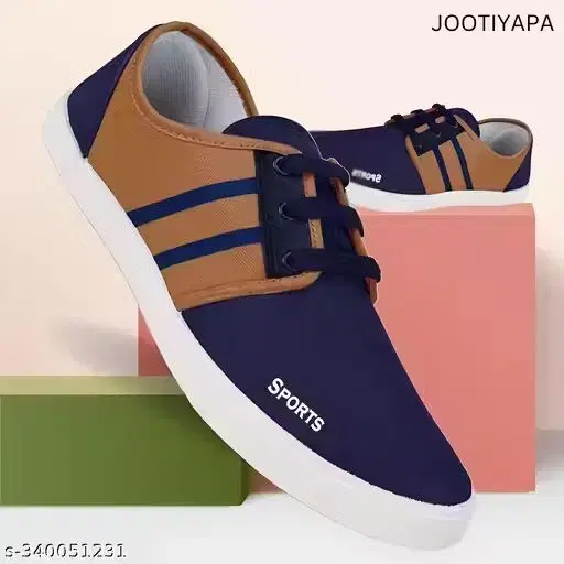 PVC Casual Shoes for Men (Brown, 8)