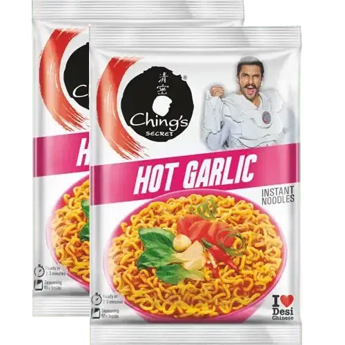 Ching's Hot garlic Noodles 2X60 g (Set Of 2)