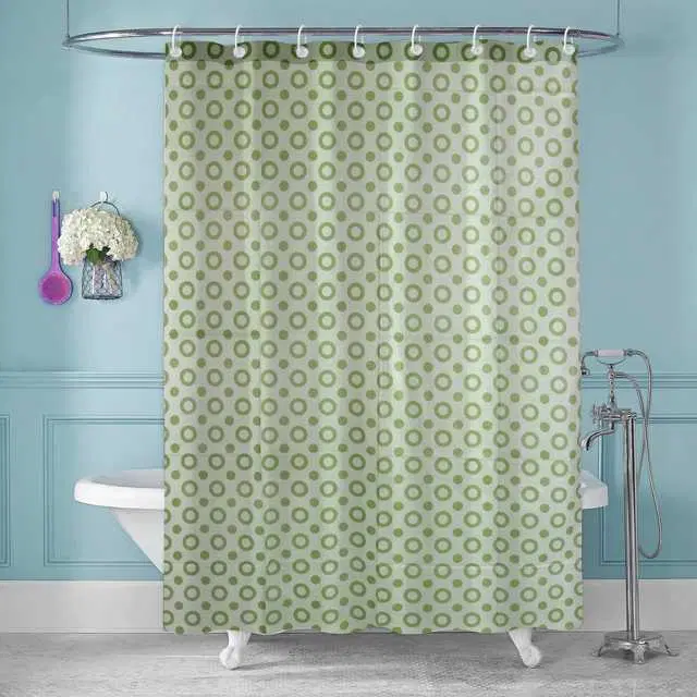 E-Retailer PVC Waterproof Shower Curtain, Green, 84X54 Inches, SPM-30