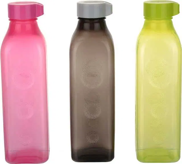 Plastic Water Bottle, Multicolor, 1000 ml, Pack Of 3, A1