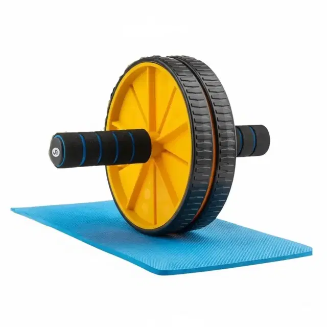 AJRO DEAL NORMAL AB WHEEL ROLLER-YELLOW For Exercise Fitness Equipment workout equipments Ab Exerciser, Yellow, Pack of 1