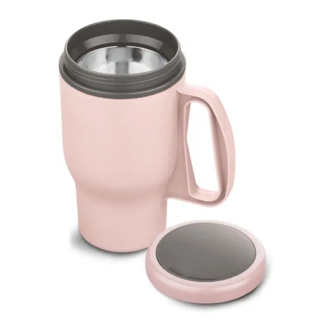 ASIAN Champion Handy Flask Insulated Coffee Mug Steel, 450 ml, Pink