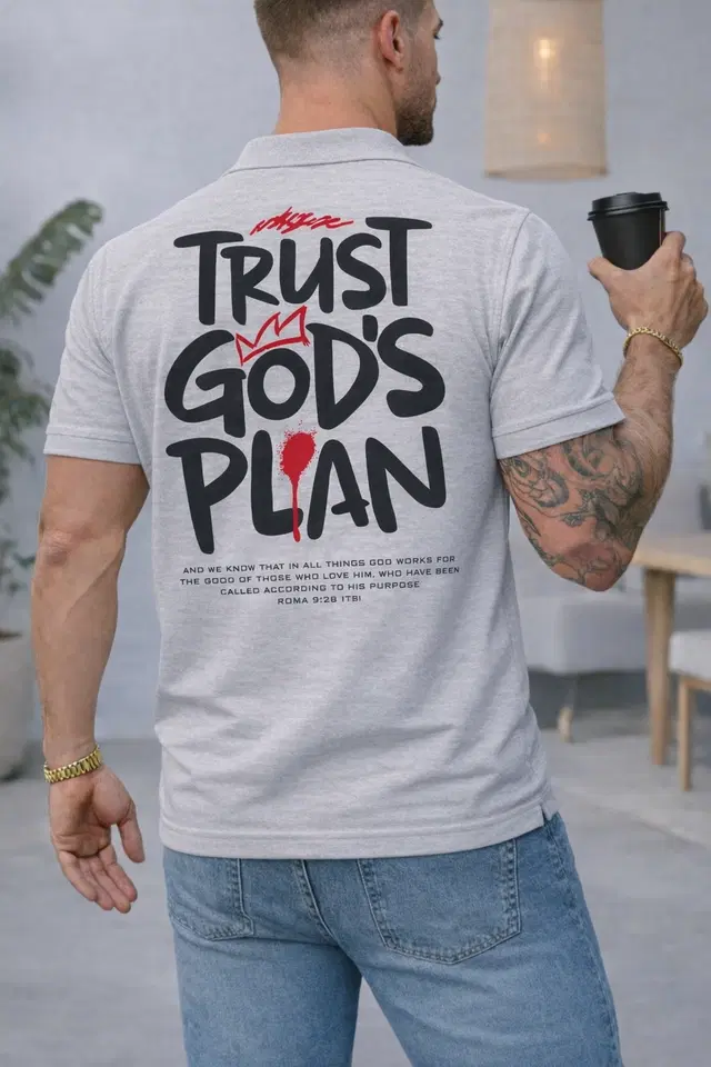 Cotton Blend Printed T-Shirt for Men, Grey (M)