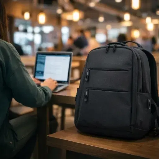 WorkMate Black Multi-Pocket Laptop Backpack