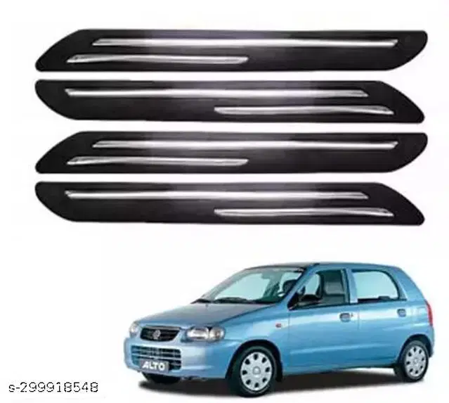 Rubber Car Bumper Protector, Black, Pack of 4