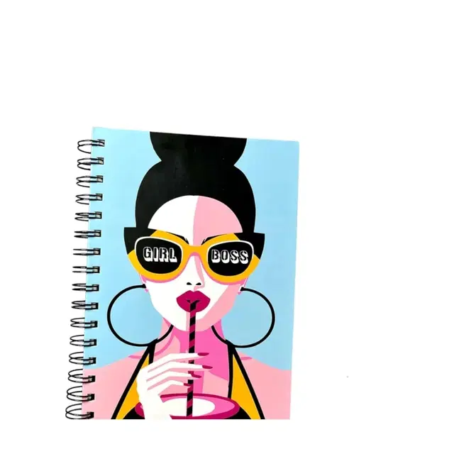 Printed Ruled Spiral Notebook, Multicolor