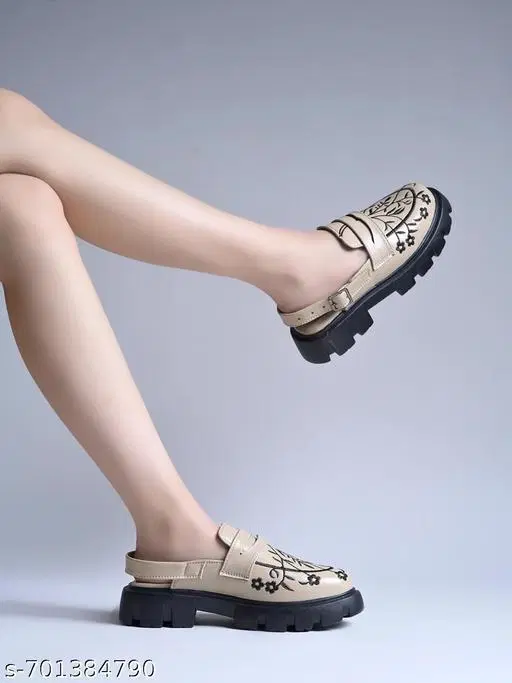 Shoetopia Loafers (Beige Printed, IND-3)