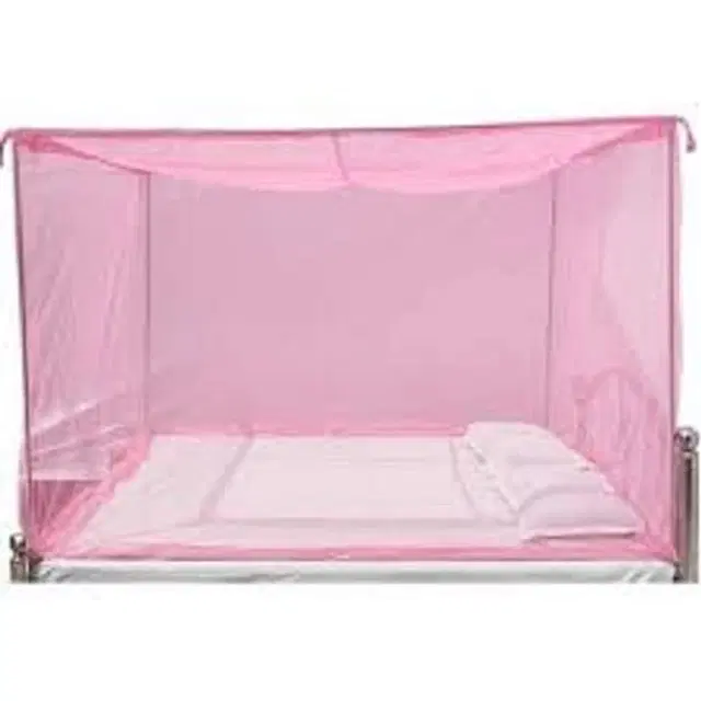 Nylon Mosquito Net for Home, Pink, 4x6 Feet