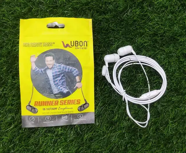 Ubon Ub-760 Runner Series Wired Earphone, White