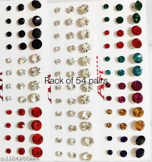 Womens Earrings & Studs Black Alloy(Free Size)