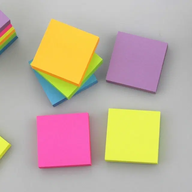 Paper Neon 80 Pcs Sticky Notes, Multicolor, 3x3 inches, Pack of 5
