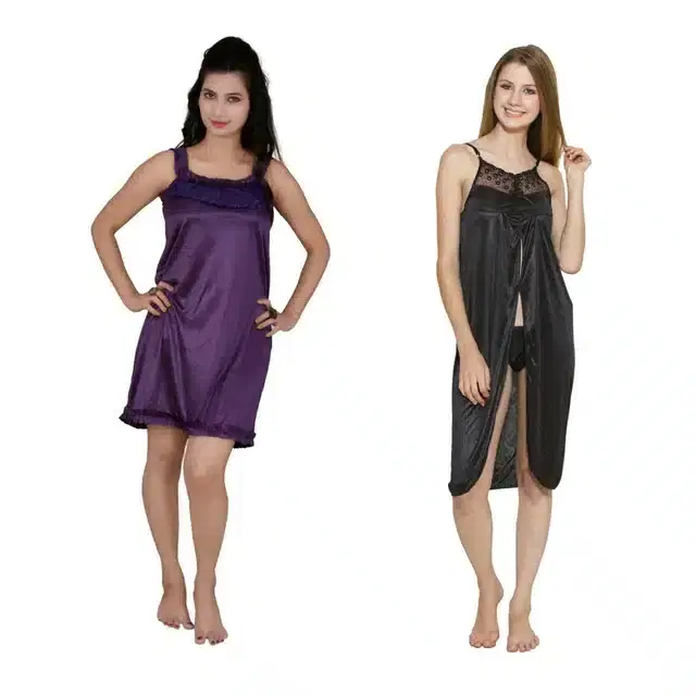 Babydoll for Women, Pack of 2 (Multicolor, Free Size)