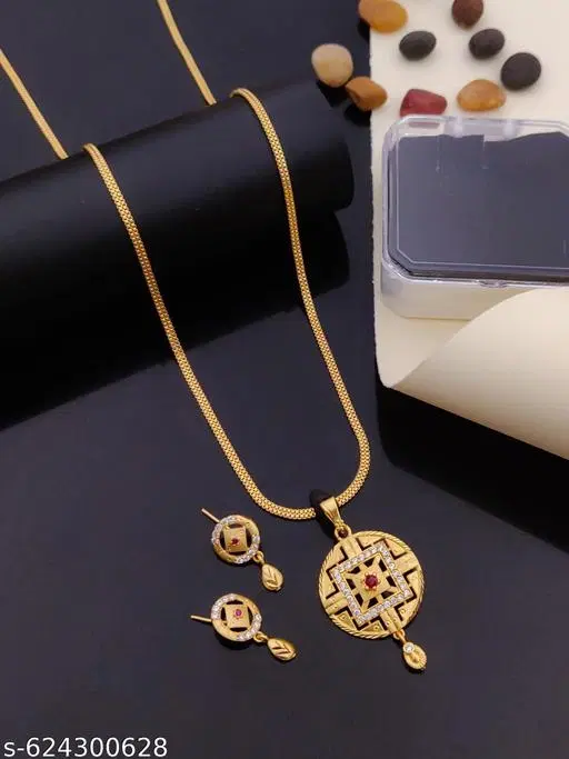 Pendant with Chain for Women (Pink)
