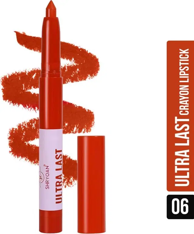 Shryoan Ultra Last Crayon Lipstick, Blood Red, 3.5 g