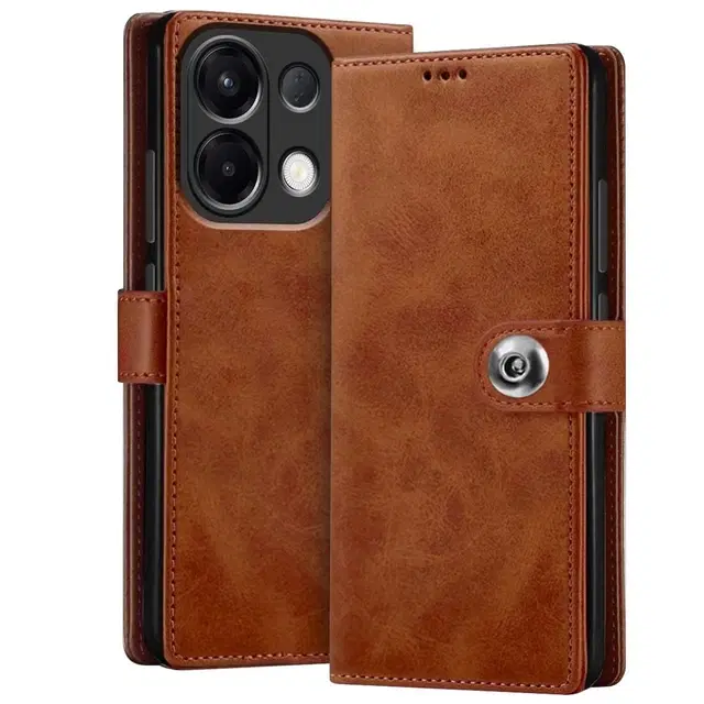 Artificial Leather Flip Cover For Oppo Cph2729 / K13 5G, Brown
