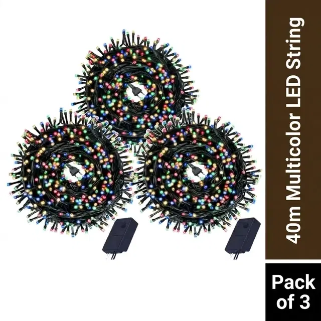 40 m Multicolor 5 MM Led String Light (Pack of 3)