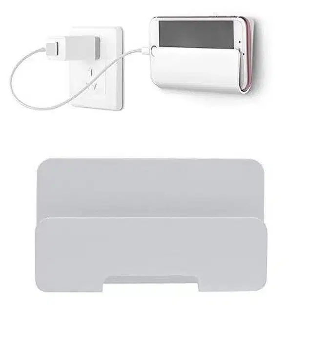 Wall Hanging Mobile Holder with Adhesive Strips, Multicolor