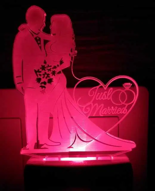 Unicept Romantic Love Couple 7 Color Changing Night Lamp, Multicolor, NE-13