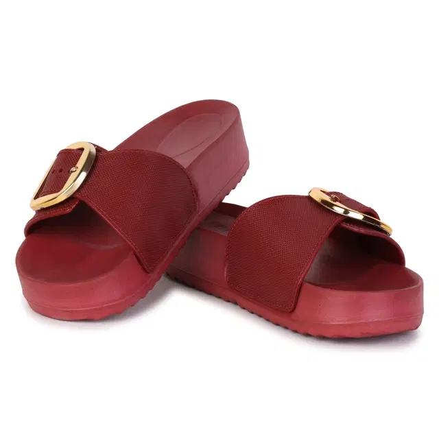 Sliders for Women (Maroon, 7)