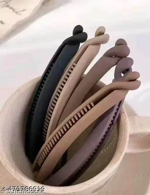 Self Locking Banana Hair Clips with Matte Finish for Women & Girls, Multicolour, Pack of 5