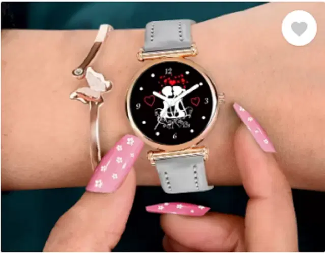 Leather Strap Analog Watch for Women & Girls (Multicolor)