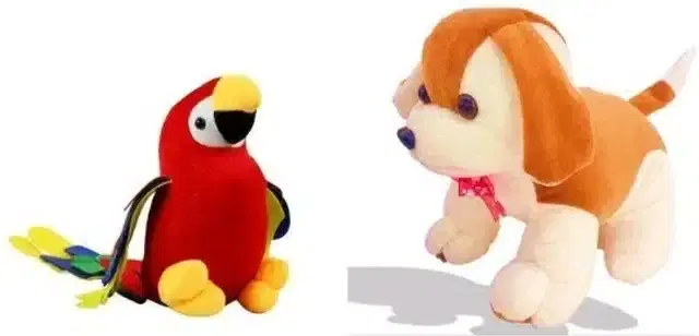 Stuffed Toys for Kids, Multicolor, Set of 2
