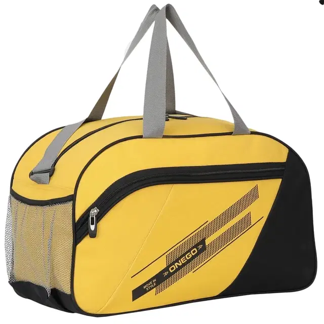 ONEGO Stylish & Waterproof Cabin-Size Duffel Bag | Durable Travel & Luggage Bag for Men & Women | Lightweight & Spacious Design, Z-85-YL-BK-DFL
